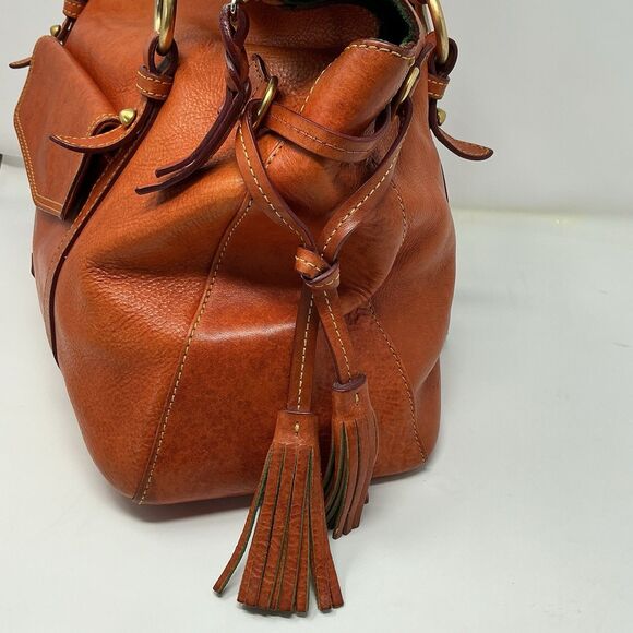 Dooney & Bourke Florentine Smith Bag Leather Satchel Natural 2011 Rugged Luxury - Picture 7 of 16
